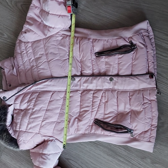 Snobbish collections long sleeve Zipper snap down w/hood winter jacket pink larg - Picture 9 of 12